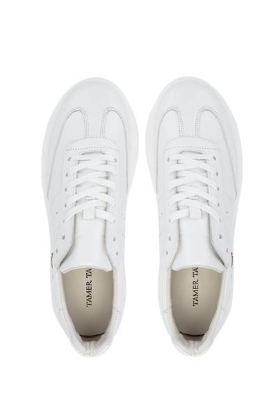Tamer Tanca Erkek Hakiki Deri Beyaz Sneakers & Spor Ayakkabı