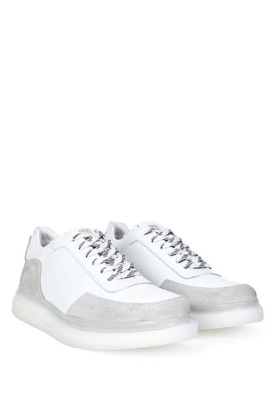 Tamer Tanca Erkek Hakiki Deri Beyaz Sneakers & Spor Ayakkabı
