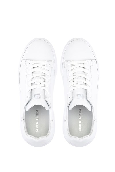 Tamer Tanca Erkek Hakiki Deri Beyaz Sneakers & Spor Ayakkabı
