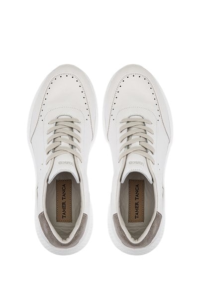 Tamer Tanca Erkek Hakiki Deri Beyaz Sneakers & Spor Ayakkabı