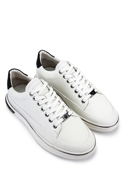 Tamer Tanca Erkek Hakiki Deri Beyaz Sneakers & Spor Ayakkabı
