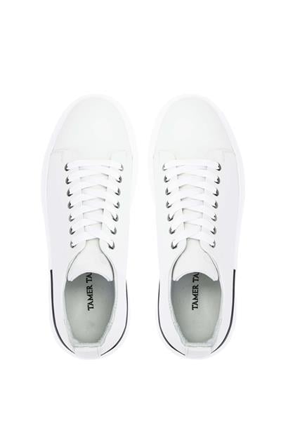 Tamer Tanca Erkek Hakiki Deri Beyaz Sneakers & Spor Ayakkabı
