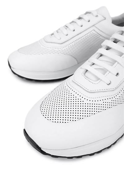 Tamer Tanca Erkek Hakiki Deri Beyaz Sneakers & Spor Ayakkabı