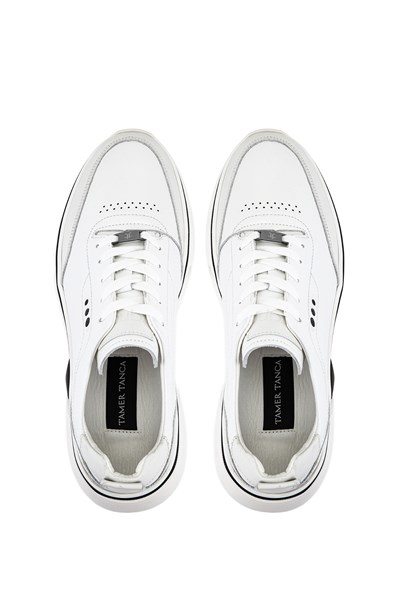 Tamer Tanca Erkek Hakiki Deri Beyaz Sneakers & Spor Ayakkabı