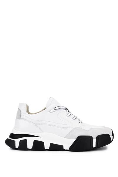 Tamer Tanca Erkek Hakiki Deri Beyaz Sneakers & Spor Ayakkabı