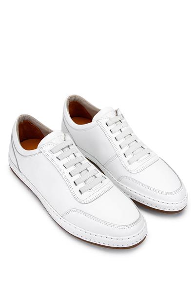 Tamer Tanca Erkek Hakiki Deri Beyaz Sneakers & Spor Ayakkabı