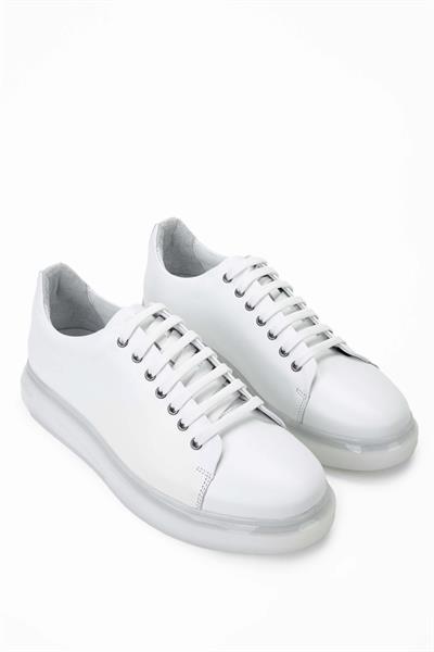 Tamer Tanca Erkek Hakiki Deri Beyaz Sneakers & Spor Ayakkabı