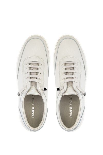 Tamer Tanca Erkek Hakiki Deri Beyaz Sneakers & Spor Ayakkabı
