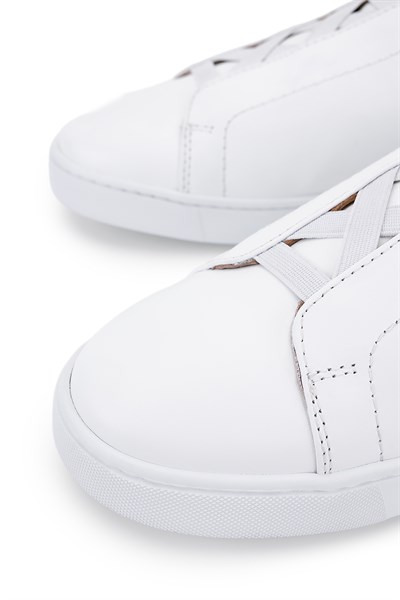 Tamer Tanca Erkek Hakiki Deri Beyaz Sneakers & Spor Ayakkabı