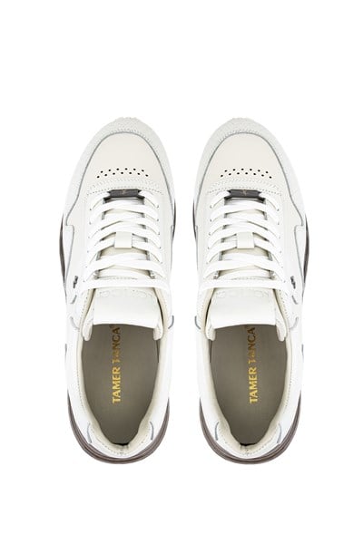 Tamer Tanca Erkek Hakiki Deri Beyaz Sneakers & Spor Ayakkabı