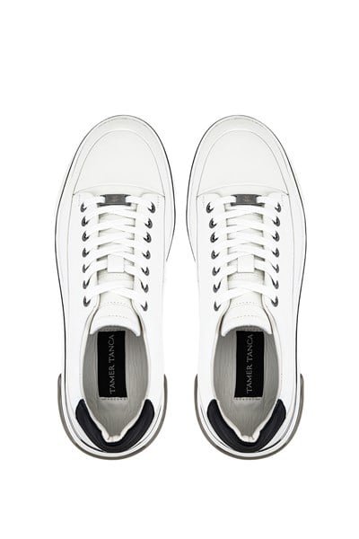 Tamer Tanca Erkek Hakiki Deri Beyaz Sneakers & Spor Ayakkabı