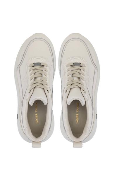 Tamer Tanca Erkek Hakiki Deri Beyaz Sneakers & Spor Ayakkabı