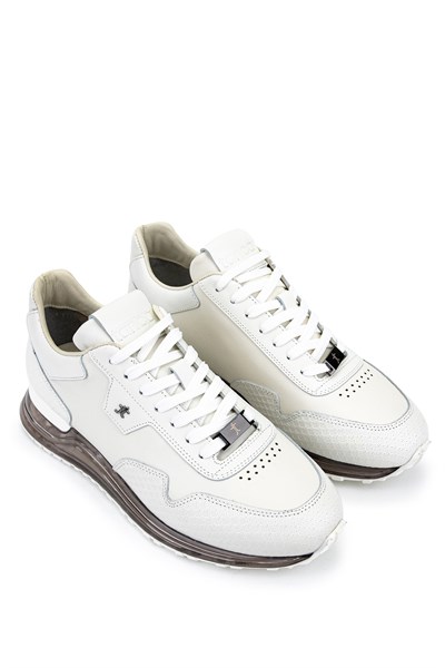 Tamer Tanca Erkek Hakiki Deri Beyaz Sneakers & Spor Ayakkabı