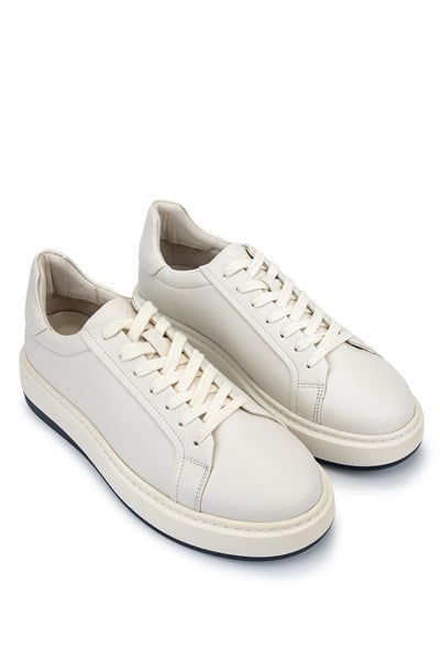 Tamer Tanca Erkek Hakiki Deri Beyaz Sneakers & Spor Ayakkabı