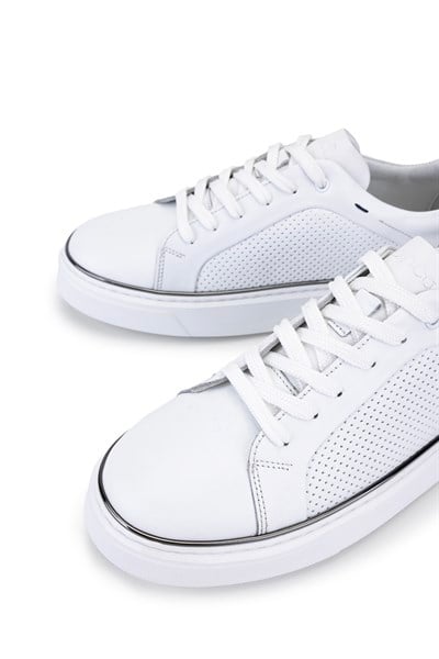 Tamer Tanca Erkek Hakiki Deri Beyaz Sneakers & Spor Ayakkabı