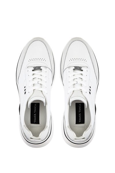 Tamer Tanca Erkek Hakiki Deri Beyaz Sneakers & Spor Ayakkabı