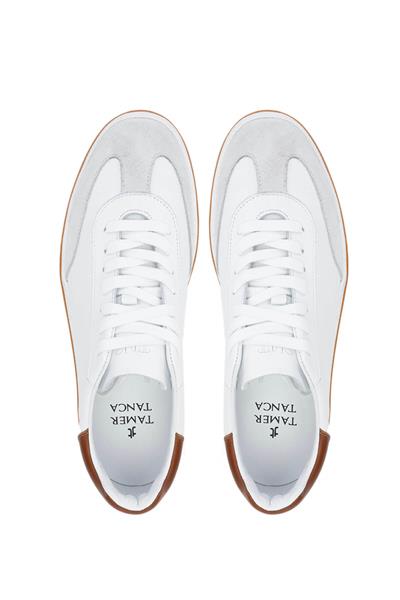 Tamer Tanca Erkek Hakiki Deri Beyaz Sneakers & Spor Ayakkabı