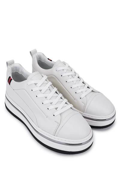Tamer Tanca Erkek Hakiki Deri Beyaz Sneakers & Spor Ayakkabı