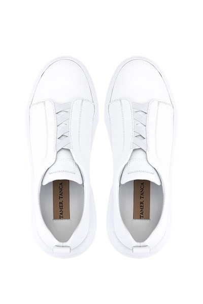 Tamer Tanca Erkek Hakiki Deri Beyaz Sneakers & Spor Ayakkabı