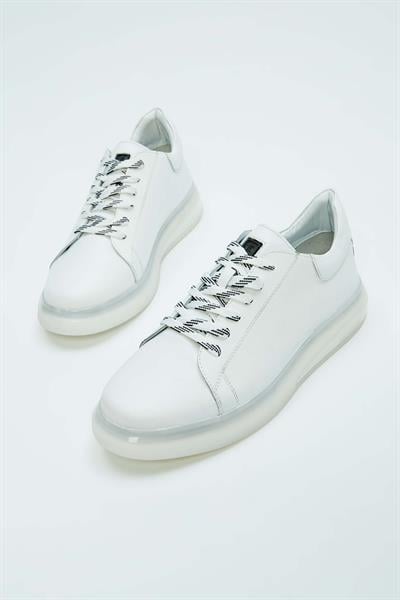 Tamer Tanca Erkek Hakiki Deri Beyaz Sneakers & Spor Ayakkabı