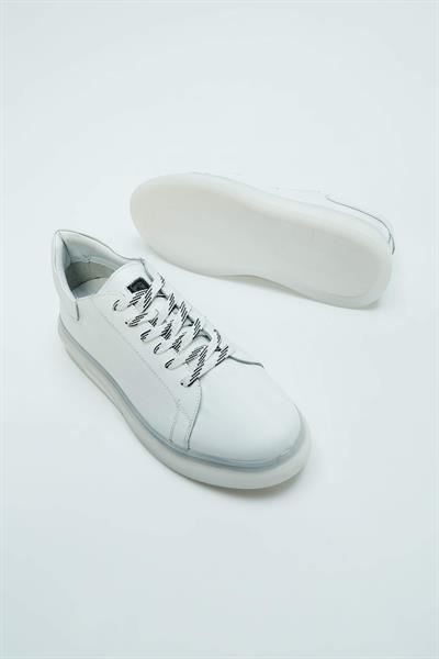 Tamer Tanca Erkek Hakiki Deri Beyaz Sneakers & Spor Ayakkabı