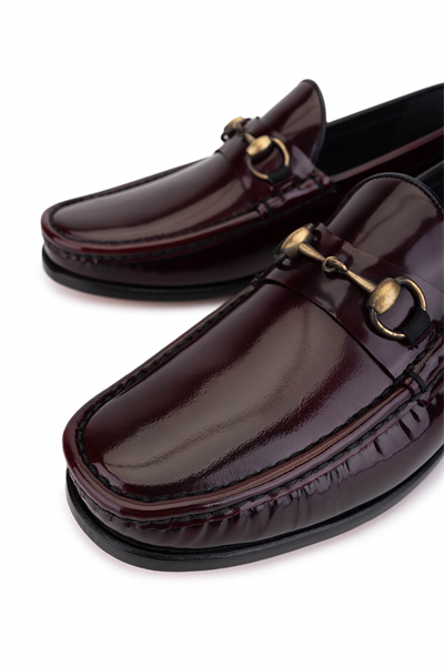 Tamer Tanca Erkek Hakiki Deri Bordo Mokasen & Loafer Ayakkabı