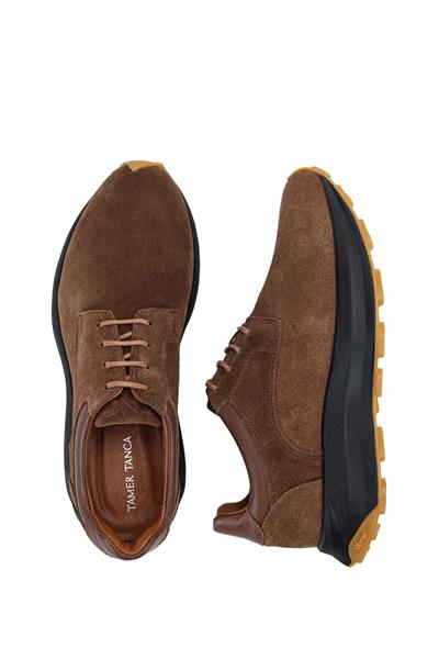 Tamer Tanca Erkek Hakiki Deri Coffee Sneakers & Spor Ayakkabı