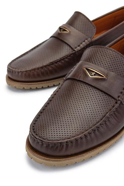 Tamer Tanca Erkek Hakiki Deri Fındık Loafer Ayakkabı