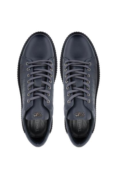 Tamer Tanca Erkek Hakiki Deri Gri Sneakers & Spor Ayakkabı