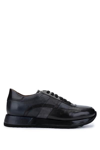 Tamer Tanca Erkek Hakiki Deri Gri Sneakers & Spor Ayakkabı
