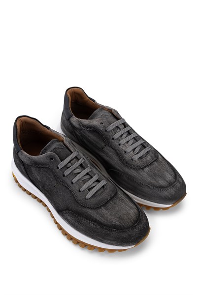 Tamer Tanca Erkek Hakiki Deri Gri Sneakers & Spor Ayakkabı