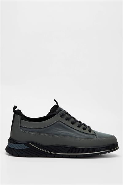 Tamer Tanca Erkek Hakiki Deri Gri Sneakers & Spor Ayakkabı