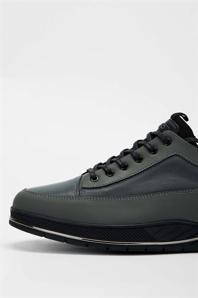 Tamer Tanca Erkek Hakiki Deri Gri Sneakers & Spor Ayakkabı
