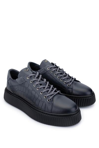 Tamer Tanca Erkek Hakiki Deri Gri Sneakers & Spor Ayakkabı