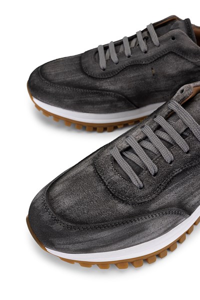 Tamer Tanca Erkek Hakiki Deri Gri Sneakers & Spor Ayakkabı