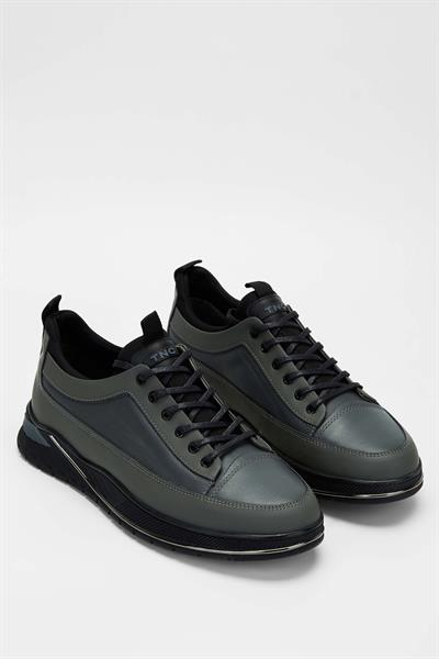 Tamer Tanca Erkek Hakiki Deri Gri Sneakers & Spor Ayakkabı