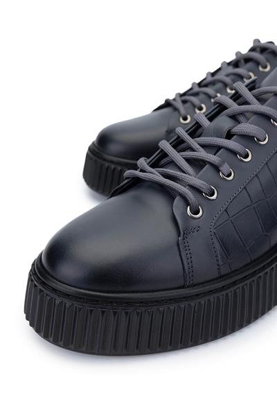 Tamer Tanca Erkek Hakiki Deri Gri Sneakers & Spor Ayakkabı