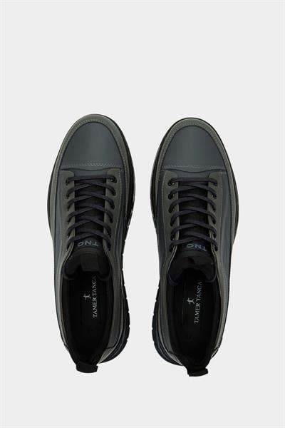 Tamer Tanca Erkek Hakiki Deri Gri Sneakers & Spor Ayakkabı