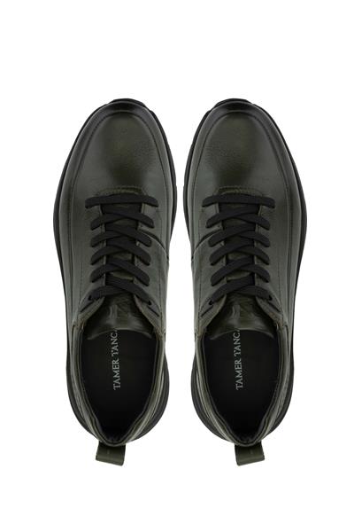 Tamer Tanca Erkek Hakiki Deri Haki Analin Sneakers & Spor Ayakkabı