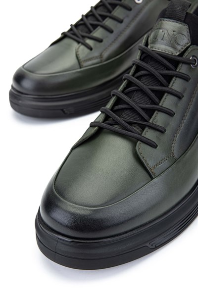 Tamer Tanca Erkek Hakiki Deri Haki Analin Sneakers & Spor Ayakkabı