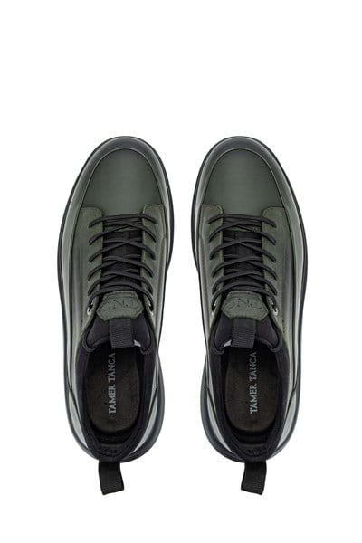 Tamer Tanca Erkek Hakiki Deri Haki Analin Sneakers & Spor Ayakkabı