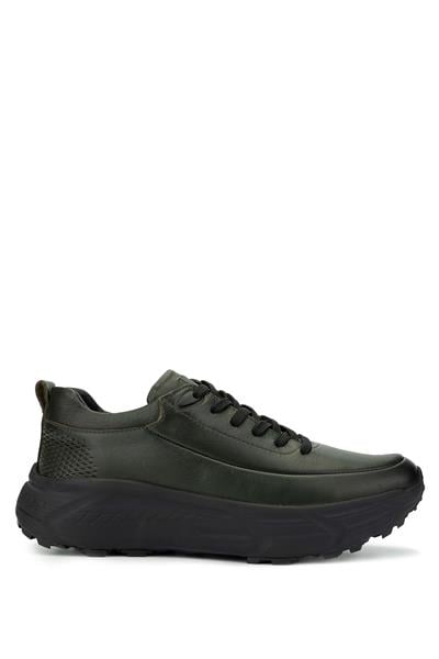 Tamer Tanca Erkek Hakiki Deri Haki Analin Sneakers & Spor Ayakkabı