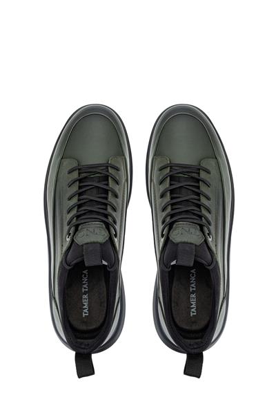 Tamer Tanca Erkek Hakiki Deri Haki Analin Sneakers & Spor Ayakkabı