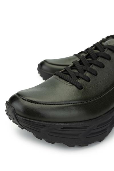 Tamer Tanca Erkek Hakiki Deri Haki Analin Sneakers & Spor Ayakkabı