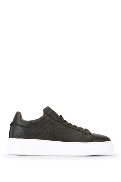 Tamer Tanca Erkek Hakiki Deri Haki Sneakers & Spor Ayakkabı