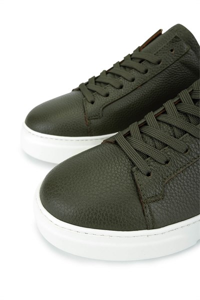 Tamer Tanca Erkek Hakiki Deri Haki Sneakers & Spor Ayakkabı