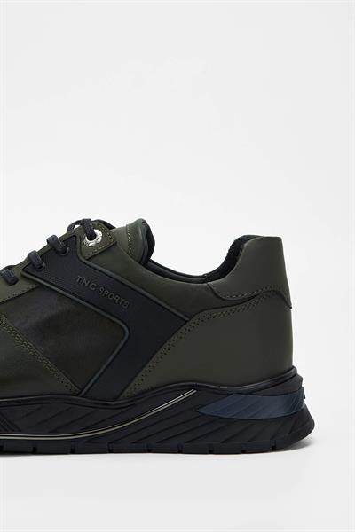 Tamer Tanca Erkek Hakiki Deri Haki Sneakers & Spor Ayakkabı