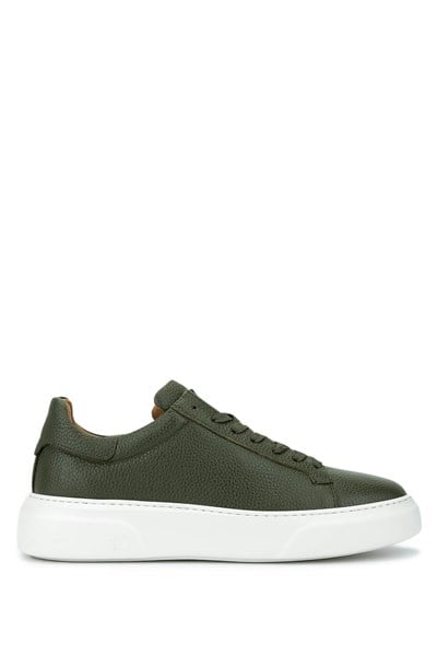 Tamer Tanca Erkek Hakiki Deri Haki Sneakers & Spor Ayakkabı