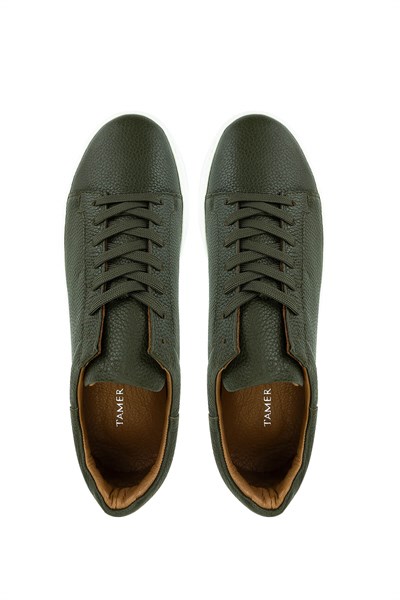 Tamer Tanca Erkek Hakiki Deri Haki Sneakers & Spor Ayakkabı