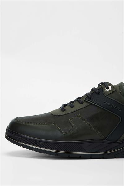 Tamer Tanca Erkek Hakiki Deri Haki Sneakers & Spor Ayakkabı